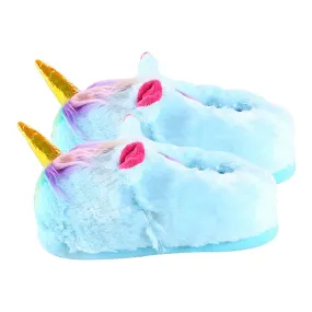 1 Pair Plush Unicorn Slipper Warm Cotton Slipper Home Shoe For Autumn Winter
