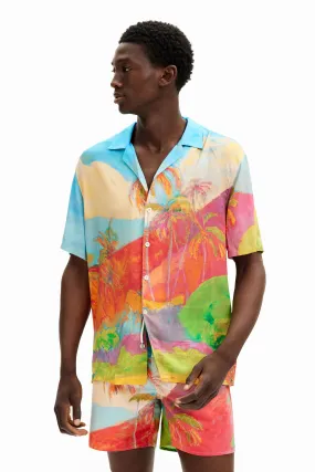 Camisa de màniga curta illa tropical