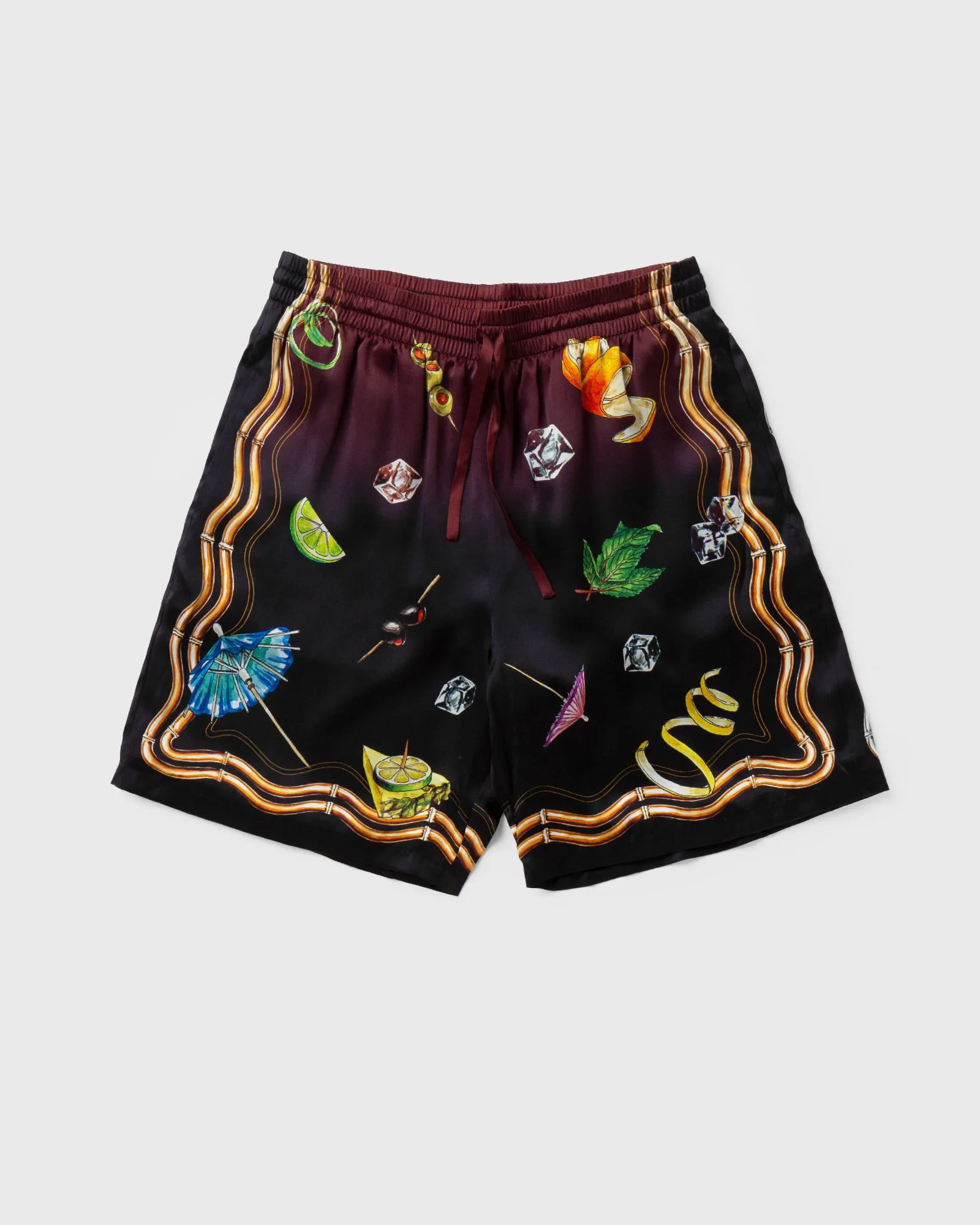 Casablanca Silk Shorts With Drawstrings