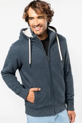 Chaqueta vintage de felpa con forro de sherpa