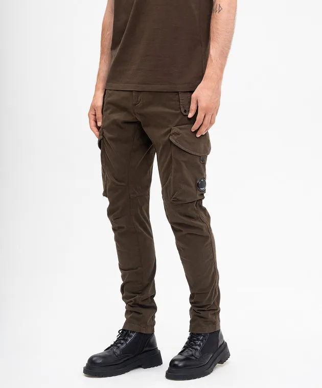 C.P. Company Khaki logo cargo pants