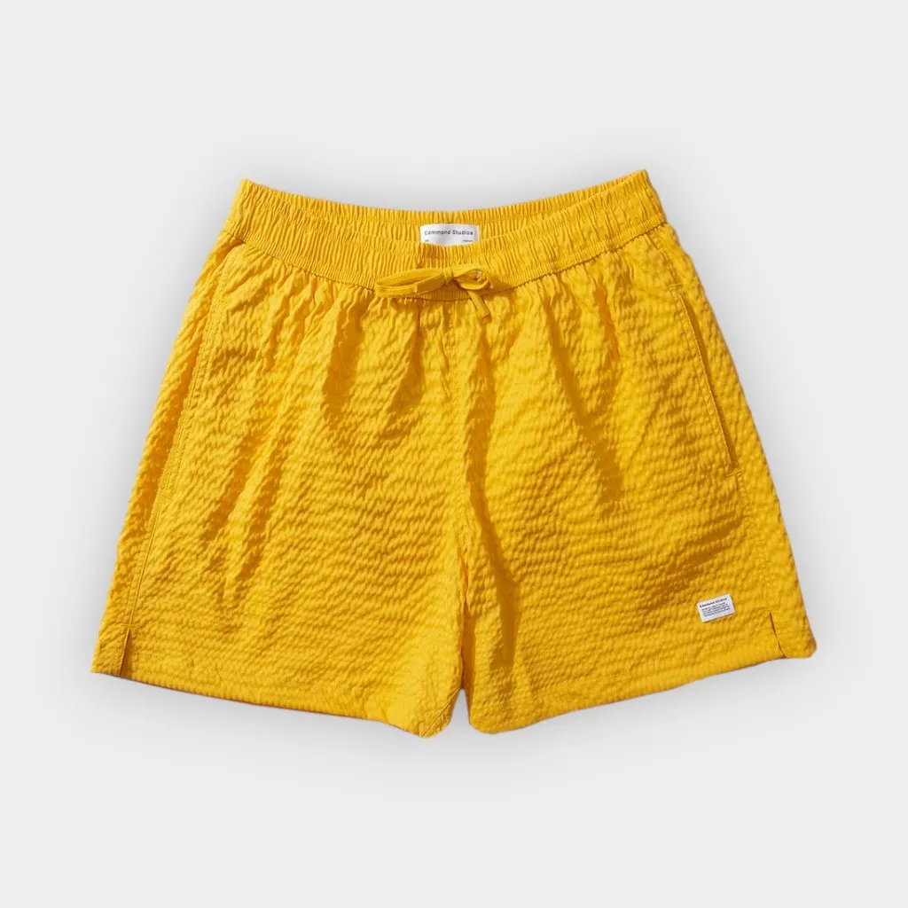 Edmmond – Bañador Special seersucker plain yellow