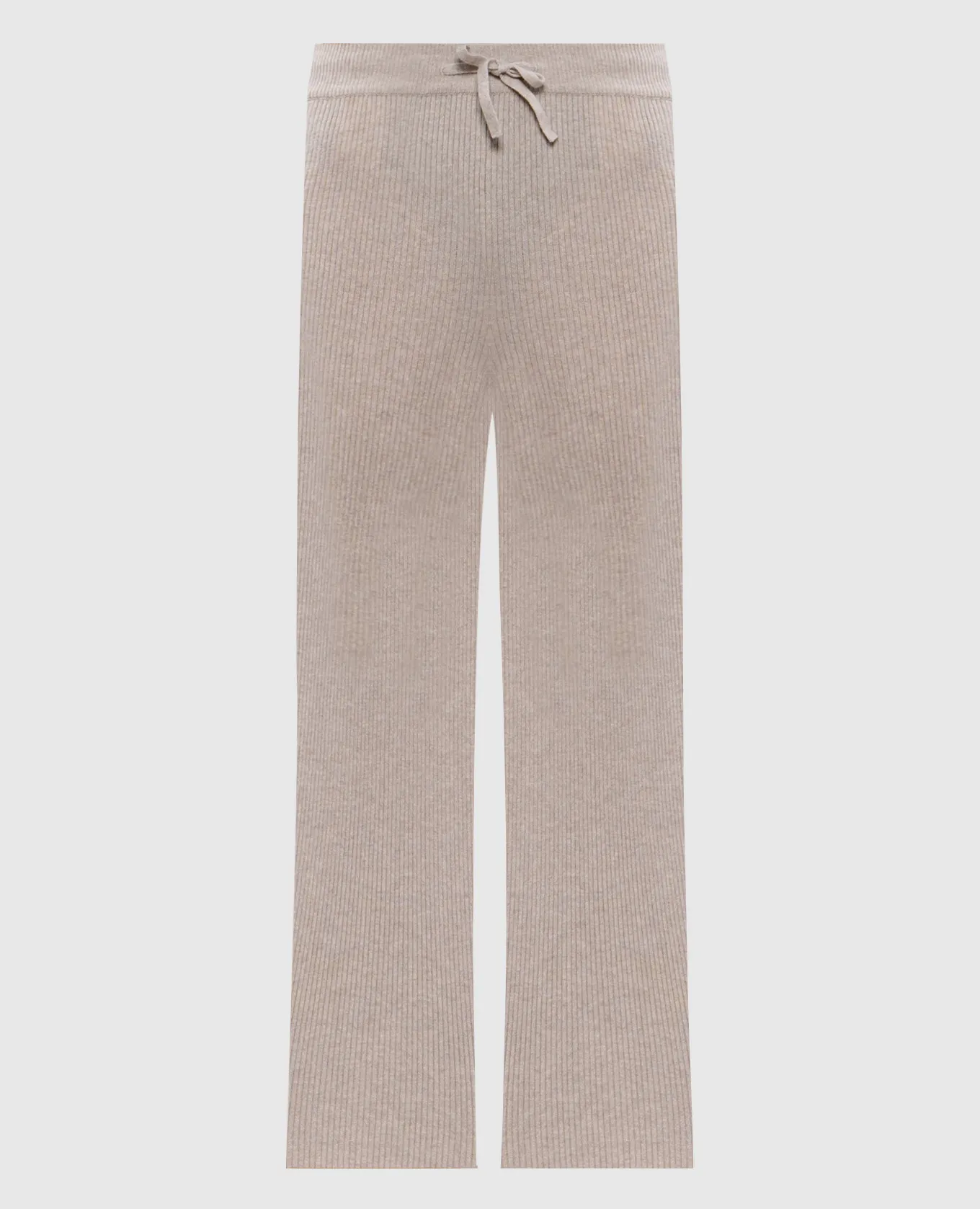 LISA YANG Heather beige cashmere striped pants