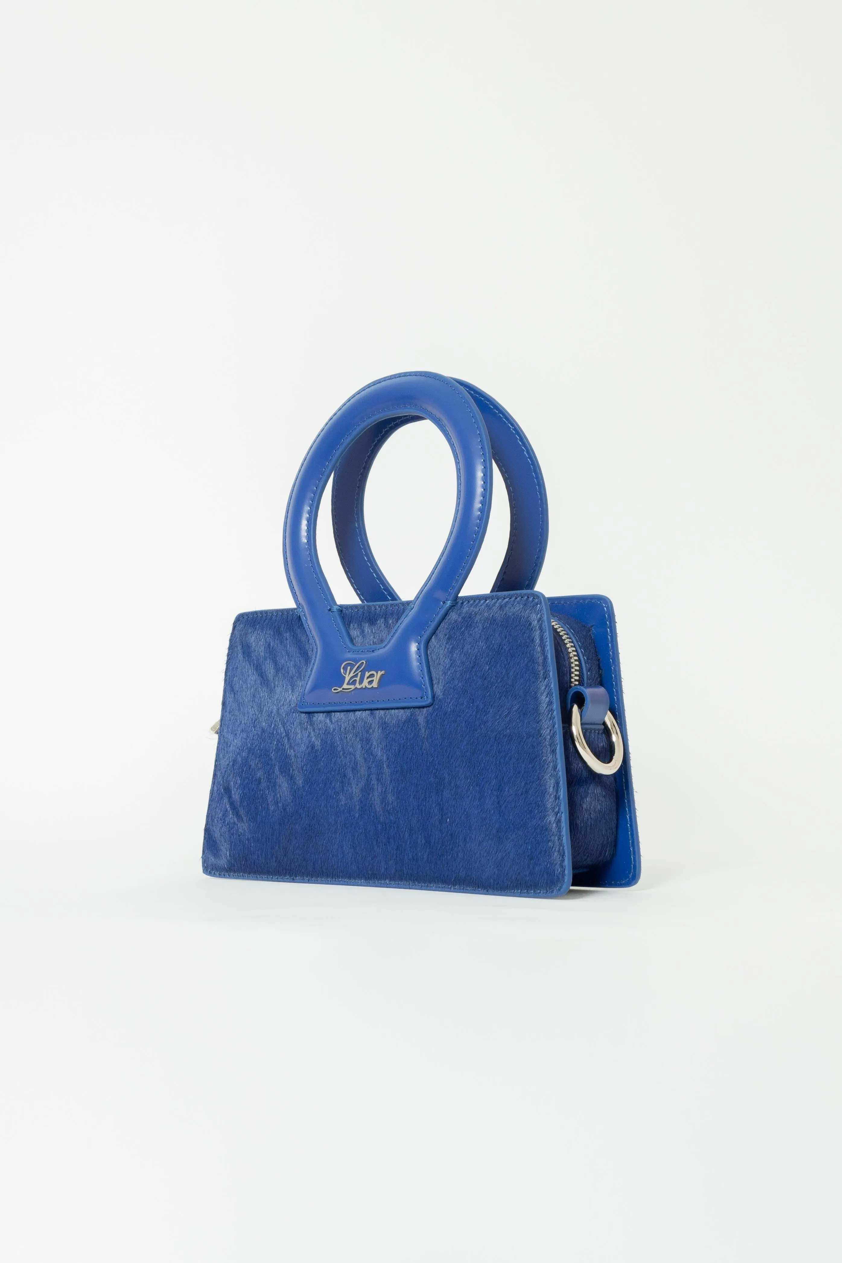 Luar Cobalt Ponyhair Small Ana Bag J