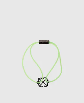 Off-White Green bracelet with Arrow logo emblem