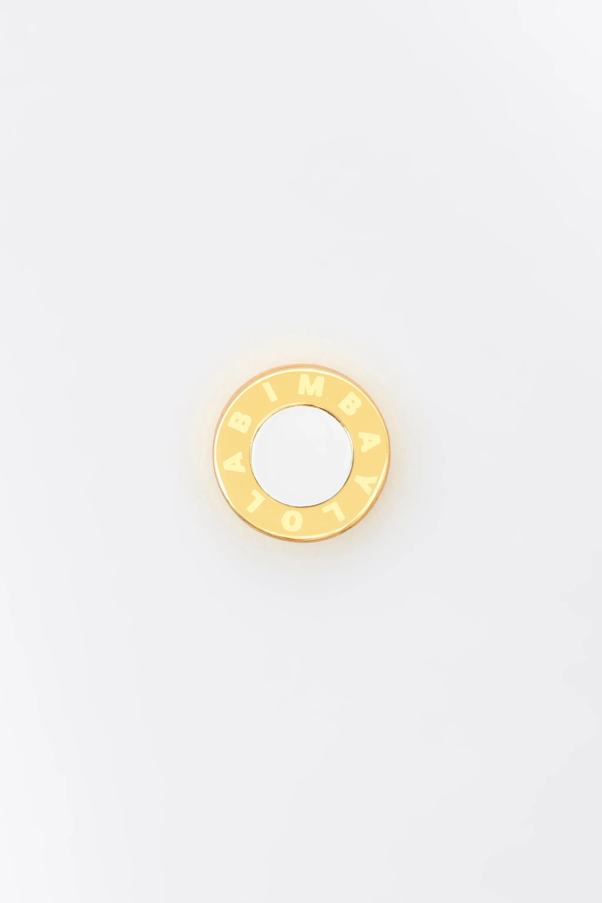 Pendientes mini dorados logo marfil
