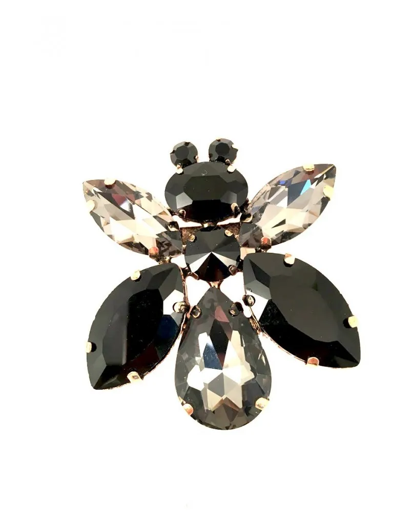 PRECIOSOS BROCHES PARA VESTIDOS EN TONOS GRISES Y NEGRO