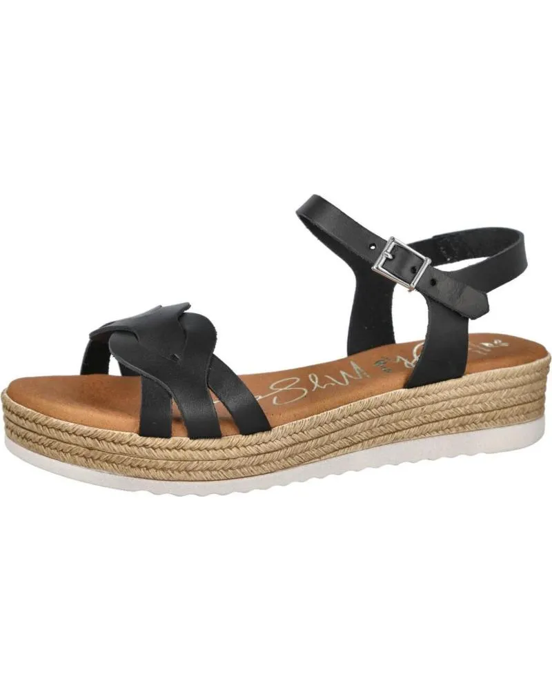 Sandalias OH MY SANDALS  de Mujer 5424 SANDALIAS DE CUNA PLANA DE MUJER  NEGRO