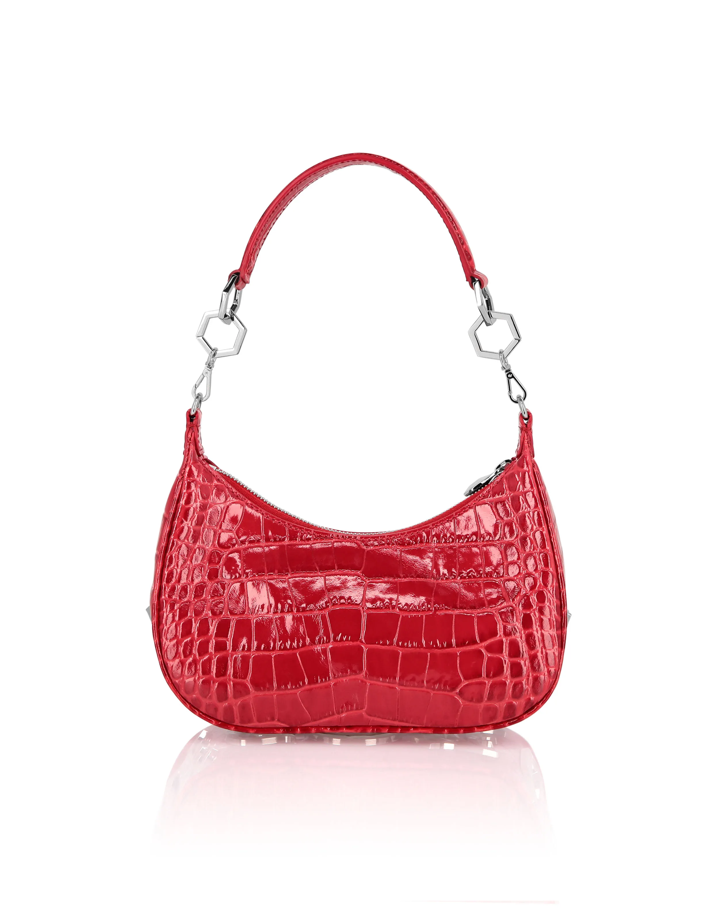 Suede Crocco Shopping Bag Gothic Plein