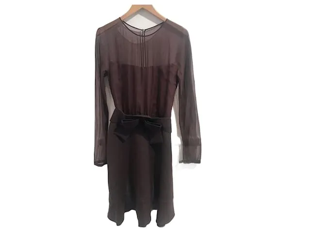 VALENTINO GARAVANI Vestidos T.UK 10 Seda Burdeos 