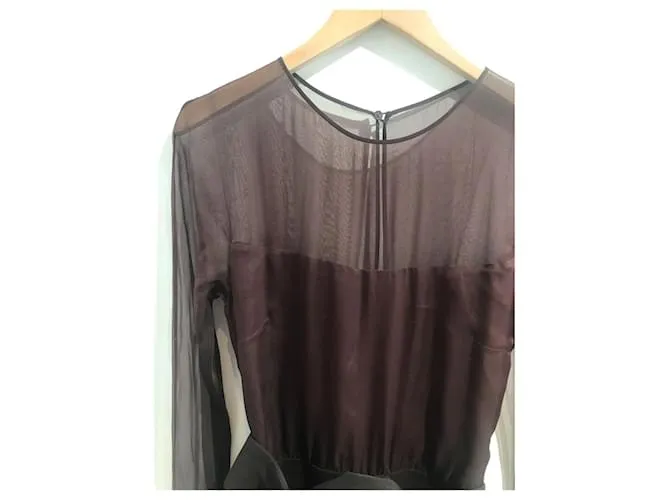 VALENTINO GARAVANI Vestidos T.UK 10 Seda Burdeos 