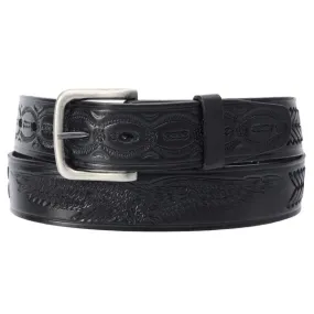 Wingspan Waistband Belt - Eagle Design Black - Cinto de Piel IMP-10223