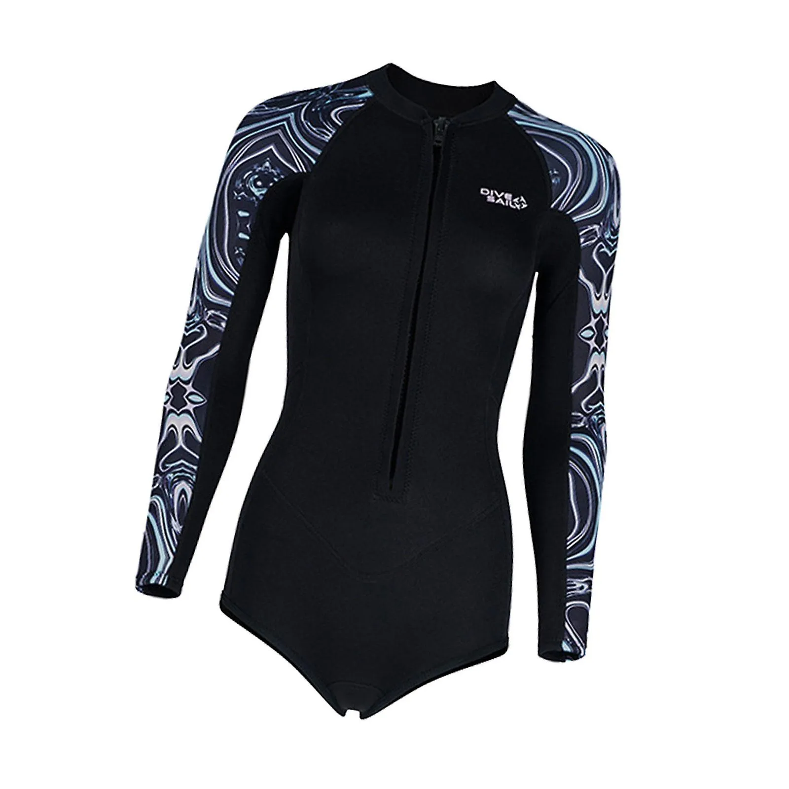 Women Shorty Wetsuit Water Resistant Front Zip Beachwear Swimsuit Xs Black